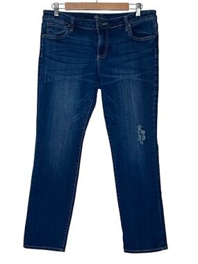Kut From The Cloth Boyfriend Distressed Knee Jeans Size 12P Mid-rise